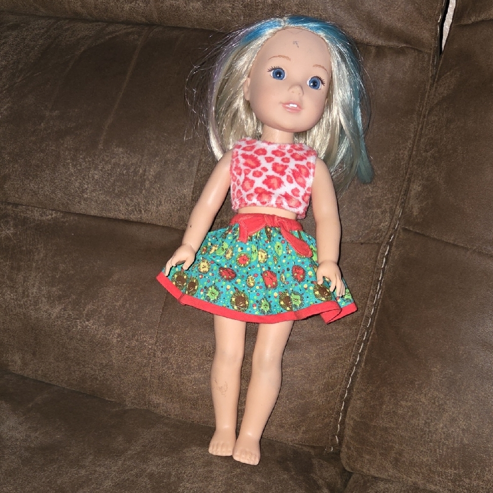 American Girl Wallie Washer Camille and Floral Outfit